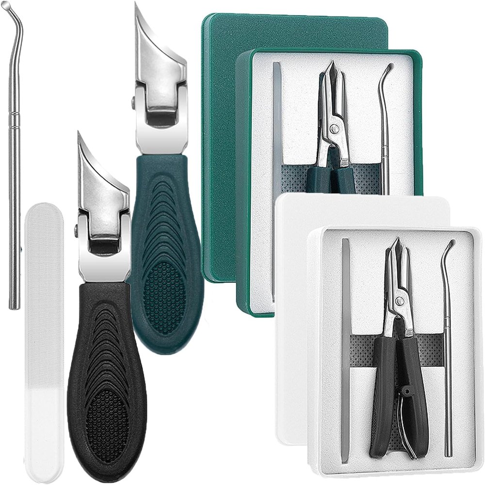 2025 Eagle Beak Nail Clippers, Three Sets of Eagle Beak Beveled Nail Clippers, Eagle Beaks Bevel Nails Clippers, Eagle Beaks Angled Nails Clippers (Black+Green)