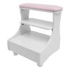 Ageanbri Pedicure Foot Bath Trolley with Wheels, Manicure Foot Rest Stand, Portable Esthetician Trolley Cart for Beauty Salon or Nail Tech Foot Bath Spa, Foot Massage Station (Pink) view 1