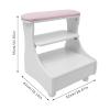 Ageanbri Pedicure Foot Bath Trolley with Wheels, Manicure Foot Rest Stand, Portable Esthetician Trolley Cart for Beauty Salon or Nail Tech Foot Bath Spa, Foot Massage Station (Pink) view 3