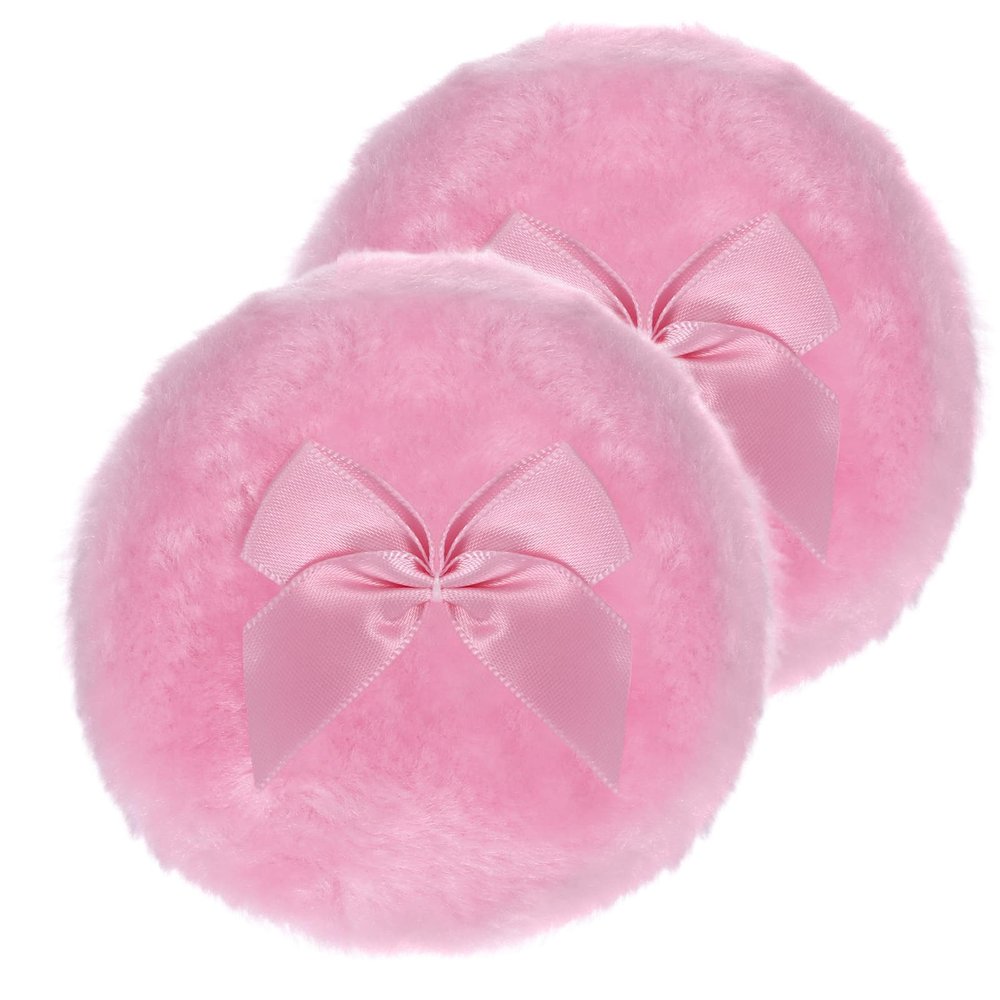 2 Pcs Large Body Powder Puff, 3.5 Inch Soft Washable Reusable Dusting Big Fluffy Powder Puff for Wet Dry Makeup Face Body