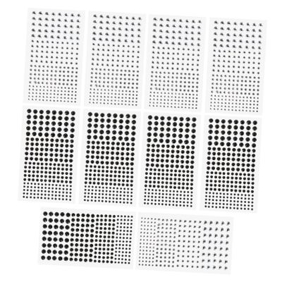Homoyoyo 10pcs Self-Adhesive Festival Hair Gems and Face Rhinestones Body Jewels Stickers for Makeup for Halloween Parties and Decorations
