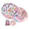 2pcs Genergy Luxury Shower Cap For Women Satin Lined Waterproof Adjustable Baths Bonnet Reusable Extra Large Double Layers And Reversible Elastic Shower Cap view 1