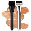 2 PCS Flat Foundation Brush Korean Makeup Brush Spatula Flat Top Facial Brushes for Liquid Foundations Mask Premium Face Brushes for Blending Cream (Black Silver) view 1