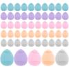 50 PCS Mini Finger Makeup Puff Sponge Setting Puff Reusable Soft Microfiber Small Foundation Cosmetic Finger Soft Puffs Setting for Women for Under Eye Concealer Repair Cream view 1