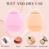 50 PCS Mini Finger Makeup Puff Sponge Setting Puff Reusable Soft Microfiber Small Foundation Cosmetic Finger Soft Puffs Setting for Women for Under Eye Concealer Repair Cream view 3