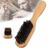 Beard Comb - Soft Bristles Beard Brush | Eco-Friendly Materials Beard Straightener | Beard Grooming Tool Suitable for Reduce Itchiness and Eliminate Tangles view 3