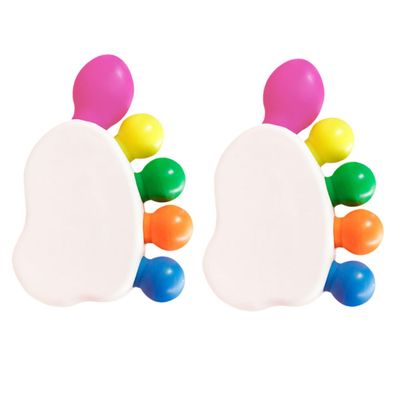 Housoutil 2sets Foot Shape Highlighter Pens Highlighter Pen Markers Chisel Tip Markers for Boys and Girls and Adults