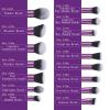 111 Makeup Brushes Set 22 Pcs Makeup Kit With Case Premium Soft Synthetic Hair Foundation Brush Concealer Brush Eyeshadow Brush Make up Brushes Set With Beauty puff (Purple, 22pcs) view 3