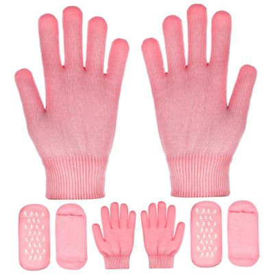 Beaupretty 2sets Footies Socks for Women Men Hosiery Moisturizing Spa Gloves Hospital Socks Skin Care