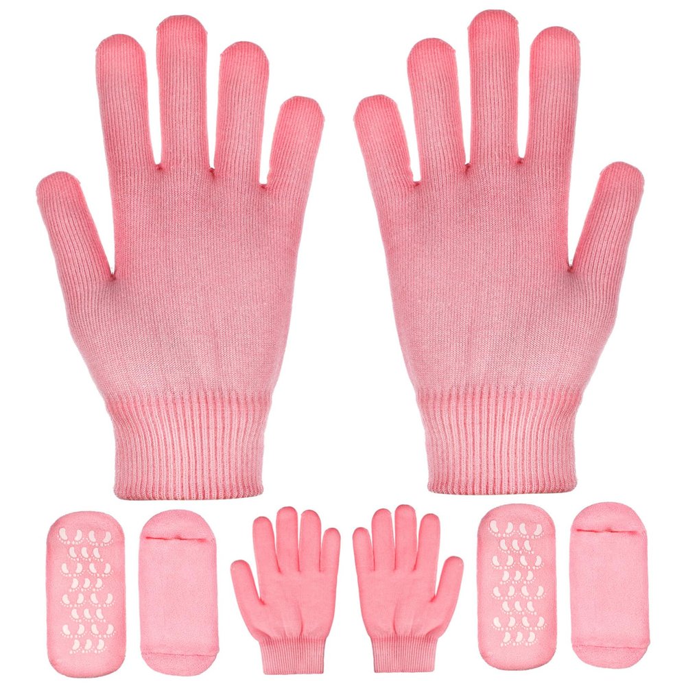 Beaupretty 2sets Footies Socks for Women Men Hosiery Moisturizing Spa Gloves Hospital Socks Skin Care