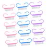 Healvian 30pcs Nail Dust Brushes Portable Nail Clean Brush for Manicure Supplies Small Practical Easy to Use for Cleaning Stains and Dust Pink Purple Blue view 1