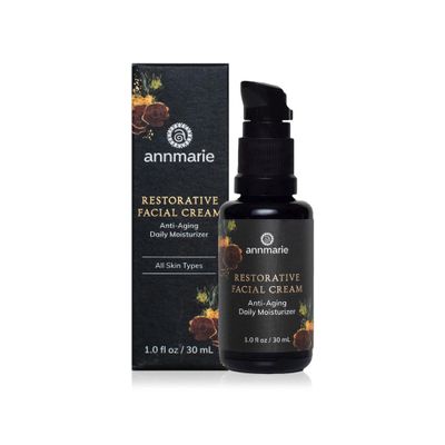 Annmarie Restorative Facial Cream Luxurious Moisturizer for All Skin Types Firms, Tones & Rejuvenates with Reishi, Collagen Pre-Peptides, Lingonberry Stem Cells & Ceramides (1.7 oz)