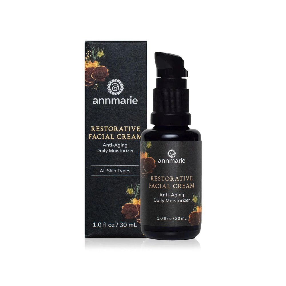 Annmarie Restorative Facial Cream  Luxurious Moisturizer for All Skin Types  Firms, Tones & Rejuvenates with Reishi, Collagen Pre-Peptides, Lingonberry Stem Cells & Ceramides (1.7 oz)