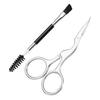 CALLARON 2pcs Eyebrow Scissor Set Women Brow Grooming Brush Comb for Trimming Styling view 1