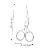 CALLARON 2pcs Eyebrow Scissor Set Women Brow Grooming Brush Comb for Trimming Styling view 2