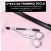 CALLARON 2pcs Eyebrow Scissor Set Women Brow Grooming Brush Comb for Trimming Styling view 3