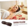 ABOOFAN U-Shaped Wooden Pillow Wear-Resistant Cervical Pillow for Sauna Comfortable Lumbar Neck for Sleep view 3