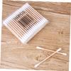 CALLARON 100pcs Double-ended Cotton Buds Wooden Stick Long Cotton Swabs Bulk Pack Gentle Skin view 2