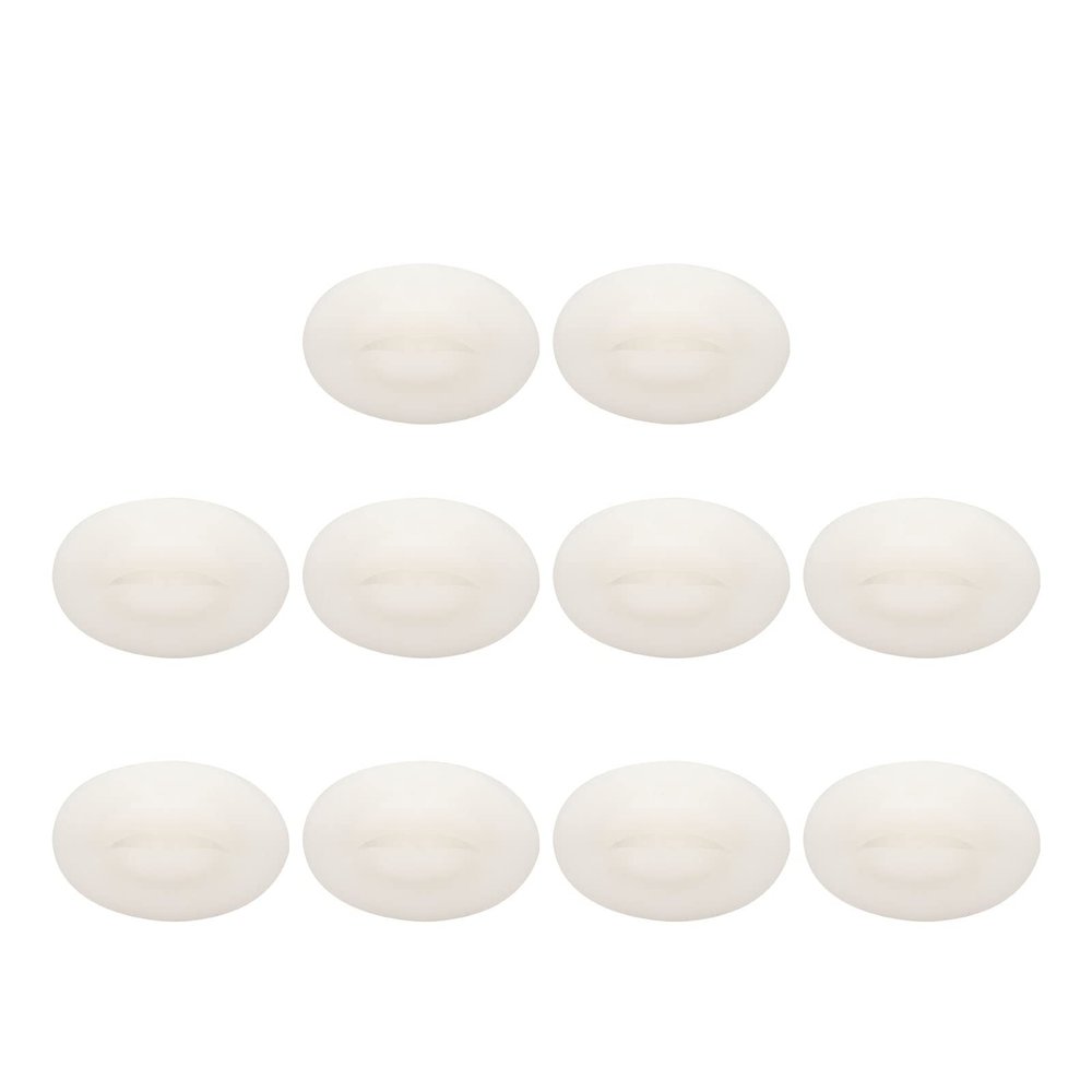 Silicone Lips, Model Soft Silicone Practice Lips, 10PCS Mouth Opening Design with Teeth for Semi Permanent Makeup Practice Teaching Display (Semi Transparent White)
