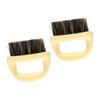 Healvian 2pcs Boar Bristle Beard Brush for Grooming and Hair Removal Handheld Portable Tool for Men for Styling and Exfoliating Facial Hair Neck and Ear Cleanup view 1