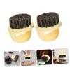 Healvian 2pcs Boar Bristle Beard Brush for Grooming and Hair Removal Handheld Portable Tool for Men for Styling and Exfoliating Facial Hair Neck and Ear Cleanup view 3