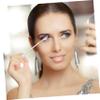 Healeved 10pcs Quality Material Eyelash Tube Brush Portable Diamond Decor Eyebrow Spoolie for Natural Finish Makeup view 3