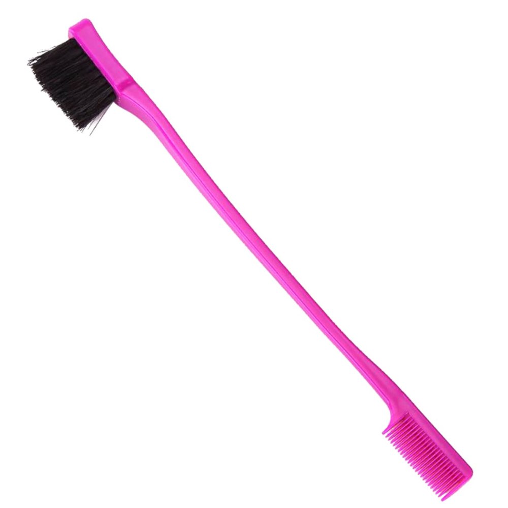 PartyKindom 3pcs Double-head Eyebrow Brush Comb Grooming Tool Smooth Edges Boys and Girls-friendly Rosy