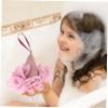 PACKOVE 3pcs Mermaid Tail Shaped Exfoliating Body Sponge Bath Flowers Shower Bath Accessory for Family Travel Hotel Random Style view 4