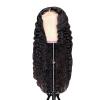 Deep Wave Lace Front Wig - Glueless Pre Plucked HD Lace Frontal Human Hair Wig, 150% Density Curly Water Wave Extension | Comfortable Women Front Curly Extension Suitable For Women view 1