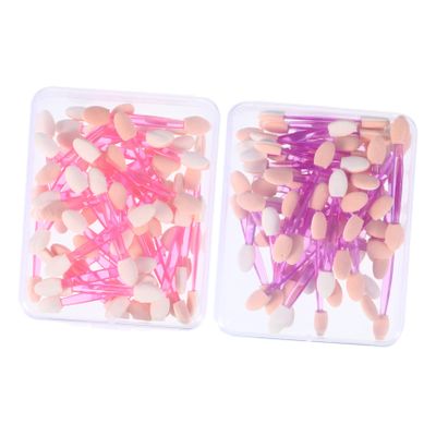 VICASKY 100pcs Double Ended Eyeshadow Applicators Versatile Makeup Brush Kit Skin-friendly Sponge Tips for Effortless Eye Looks for Travel and Daily Use
