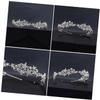 MERRYHAPY Bridal Crowns for Wedding Silver Crown Headpiece Stars Rhinestone Tiara Wedding Dress Accessories view 4
