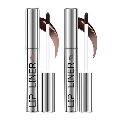HANJILIAN 2PC Pipe-off lip liner stain,light brown/dark brown/burgundy long-lasting,line tattoo high-color Tint,Smudge-Proof,Waterproof,Nude Matte Tint,Non-Fading, Full Coverage(#3+#4)