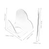 Angoily 1set Heart Shape Acrylic Makeup Palette Tray Spatulas Foundation Mixing Plate for Artists view 2