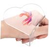 Angoily 1set Heart Shape Acrylic Makeup Palette Tray Spatulas Foundation Mixing Plate for Artists view 4
