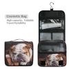 AHENGPAIG Dogs Bulldog Sleeping Travel Toiletry Bag With Hanging HookWaterproof Makeup Bag Organizer For Women view 4