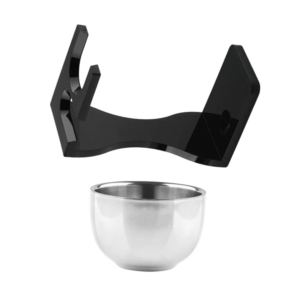CALLARON Razor Stand Bowl Acrylic Shaving Brush Holder Shaving Soap Bowl Supplies Brush Stand for Men Tool and Acrylic