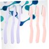 CALLARON 6pcs Professional Eyebrow Razor Trimmer Set Portable Folding Beauty Tools Storage Case Stainless Steel for Women view 4