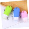 PACKOVE 3pcs Silicone Squeeze Bottles Toiletries Travel Bottles Refillable for Toiletries Travel Perfume Shampoo Conditioner view 3
