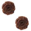 CALLARON 2pcs Flower Hair Claw Clips for Women Easy Wear Chignon Ponytail Extensions Comfortable Synthetic Hairpieces Floral Design in Light Brown view 1