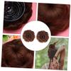 CALLARON 2pcs Flower Hair Claw Clips for Women Easy Wear Chignon Ponytail Extensions Comfortable Synthetic Hairpieces Floral Design in Light Brown view 2