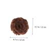 CALLARON 2pcs Flower Hair Claw Clips for Women Easy Wear Chignon Ponytail Extensions Comfortable Synthetic Hairpieces Floral Design in Light Brown view 4