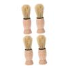 CALLARON 4pcs Men's Beard Brush Soft Bristles and Wooden Handle for Grooming and Cleanup for Home and Barber Shop Use view 1