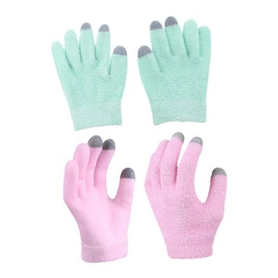 CALLARON 2pairs Moisturizing Gloves for Hand Care Spa Gel Gloves Reusable Overnight Hydration Mittens for Daily Use and Gifting
