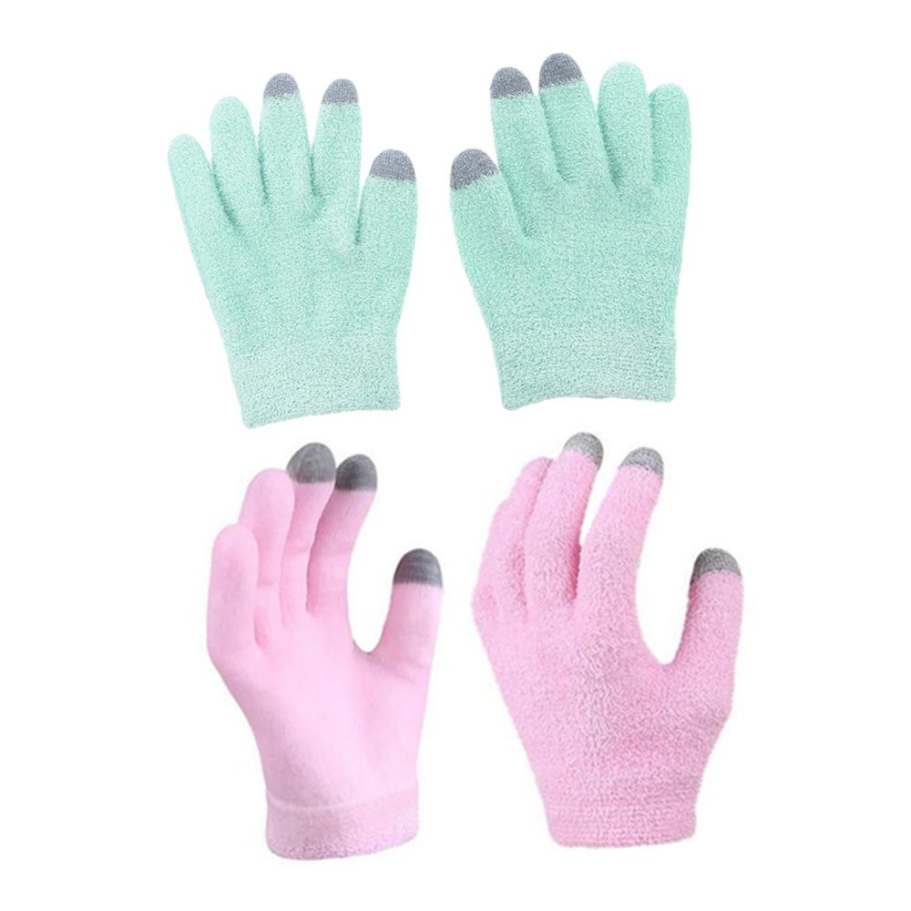 CALLARON 2pairs Moisturizing Gloves for Hand Care Spa Gel Gloves Reusable Overnight Hydration Mittens for Daily Use and Gifting