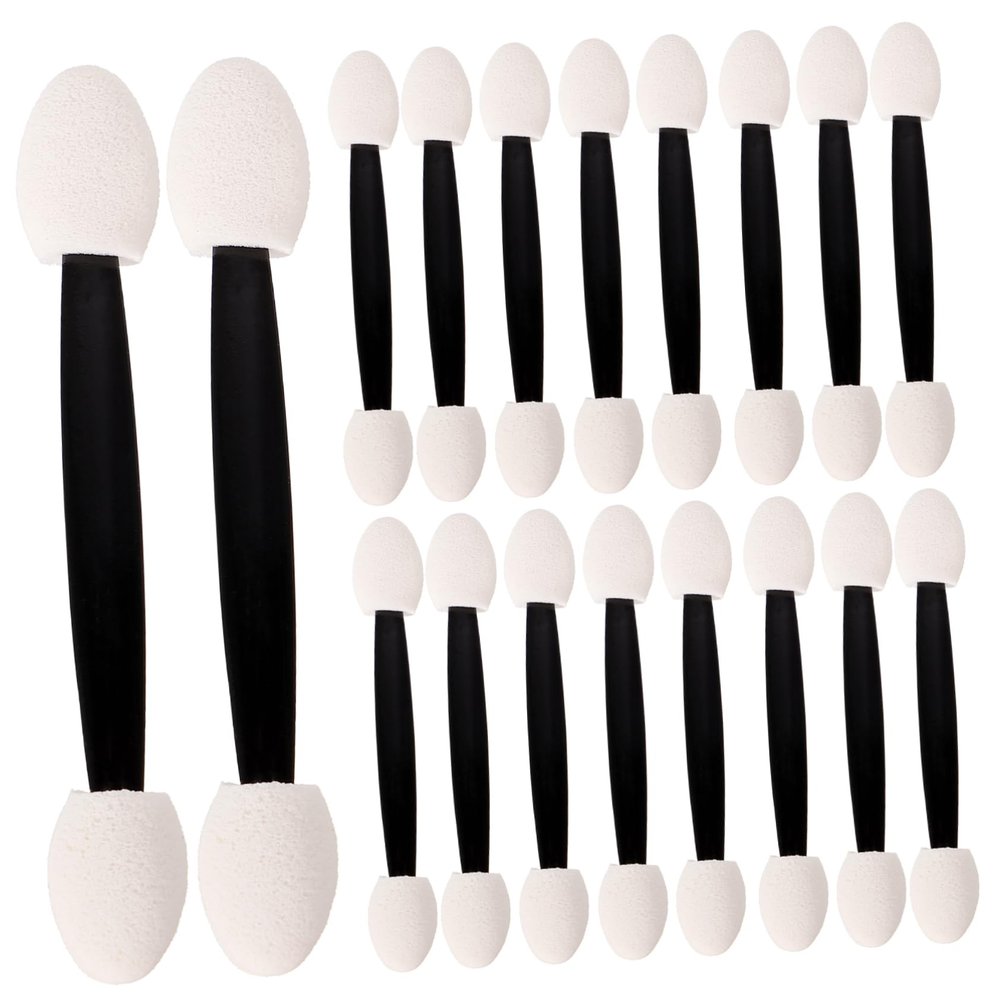 Ipetboom 4bags Double-ended Eyeshadow Sponge Applicators for Makeup Versatile Sponges for Eye Lip and Nose Contouring Easy to Carry Go