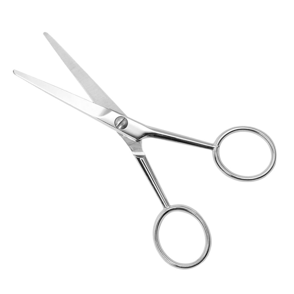 PACKOVE Ergonomic Design Beard Trimming Scissors Stainless Steel Hair Scissors Beard Trimmer Eyebrow Trimmer