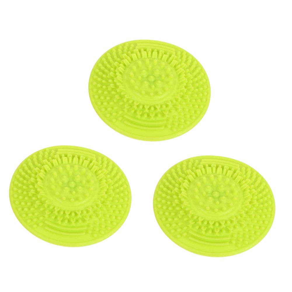 PartyKindom 3pcs Silicone Makeup Brush Cleaner Pad Brush Cleaning Cup Mat Makeup Scrubber