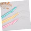 CALLARON 24pcs Eyebrow Hair Trimmer Stainless Steel Razor Pack Beauty Grooming Tool Stylish Shaver Easy to Shape Non-slip Grip Random Color view 4