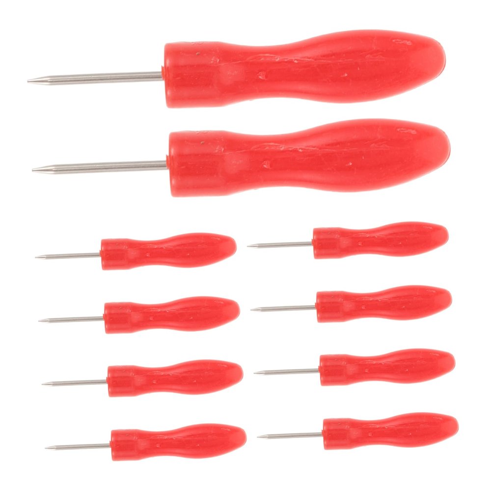 PACKOVE 10pcs Glue Piercing Needles Stainless Steel Nozzle Pins for Eyelash Glue Bottles Blocking Nozzle Pins Salon Supplies