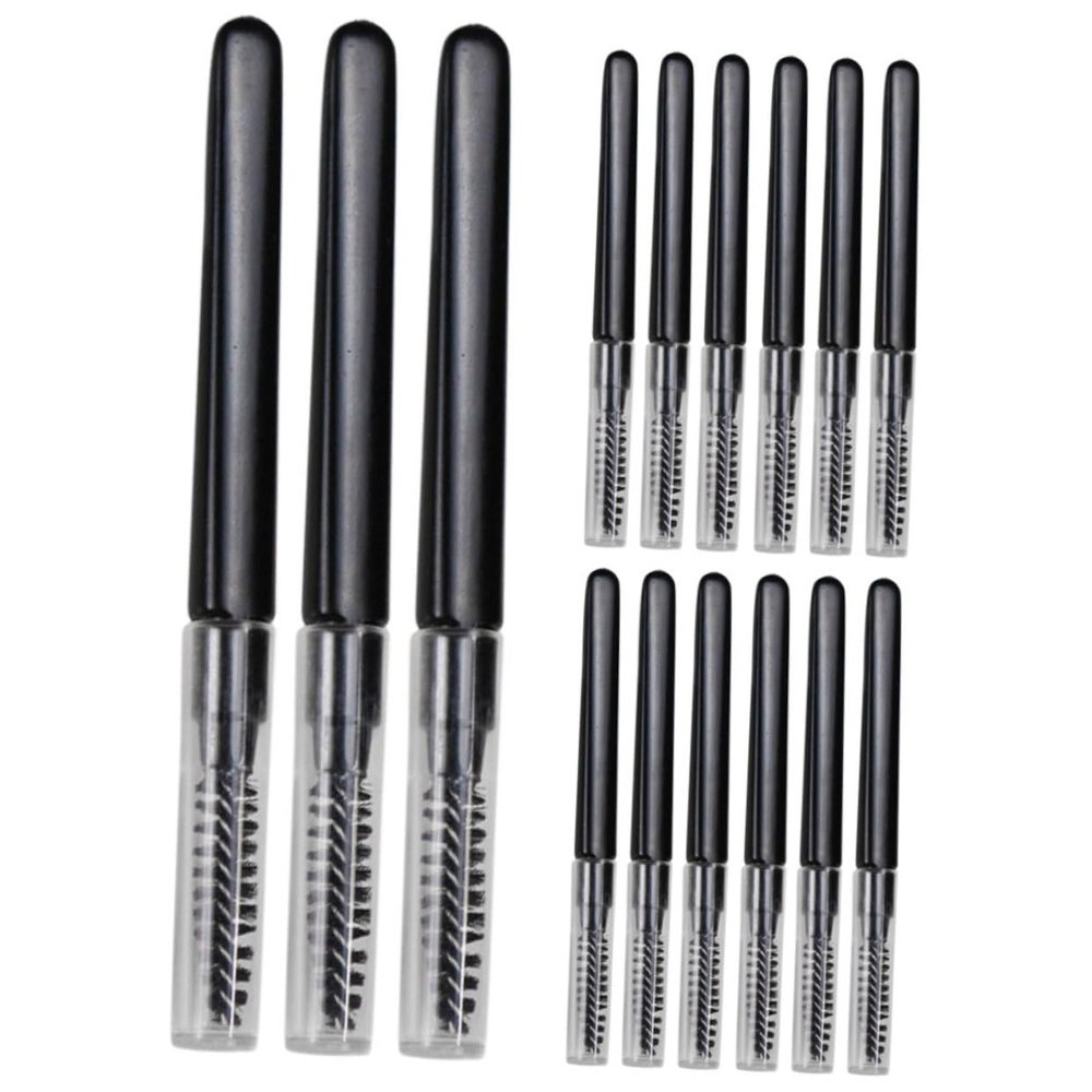 CALLARON 20pcs Portable Eyebrow Brush Anjouze Brow Brush Makeup Practice Face Tool